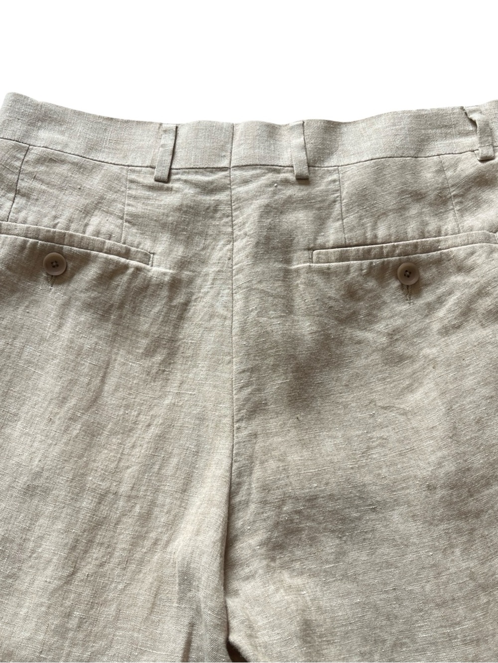 Bar III Slim Flit Linen Pants Tan Mid Rise Neutral Summer Mens Size 29 - Picture 4 of 8